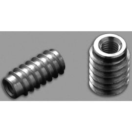 Insert pour bois acier zingué M6 12 x 25 mm