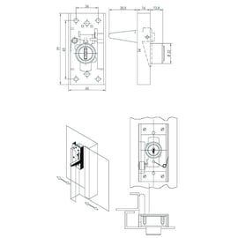 Serrure pour porte coulissante de meuble