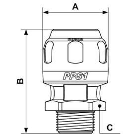 Raccord droit taraudé air comprimé PPS1 MM