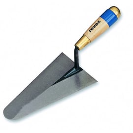 Truelle italienne ronde CAZZUOLA avec manche en bois - 20 x 12 cm