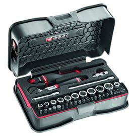 Coffret de douilles 1/4" avec cliquet R.161-6M6PB - 37 pièces