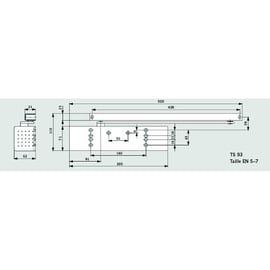 Ferme-porte TS 93 B BC+DC Contur force 5-7  corps seul argent