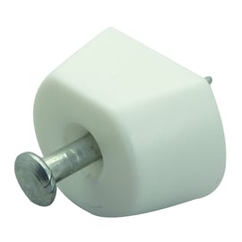 Taquet d'étagère plastique à clouer blanc