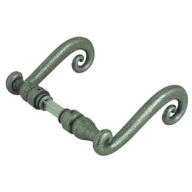 Béquille double AQUITAINE fer epoxy gris 2 portées carré de 7 mm