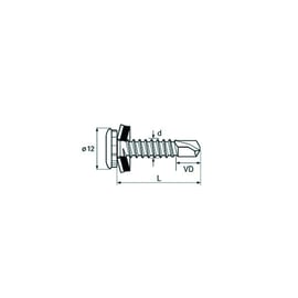 Vis bardage SD14 -T15 - 5,5 x 34 mm