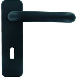 Bequille double sur plaque M1R pour porte REVER noire