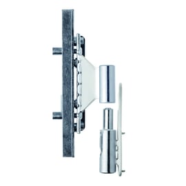 Fiche réglable en 3 dimensions BIXACTA 483 diamètre 16 mm droite blanc