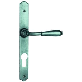 Ensemble rustique sur grande plaque étroite NEVERS fer patiné