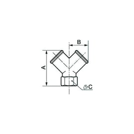 Raccord femelle Y P2