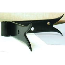 Gond de volet d'angle acier à queue de carpe section 35 x 5 mm diamètre 14 mm noir