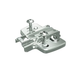 Embase cruciforme avec tenon et vis pour charnière invisible SENSYS et INTERMAT