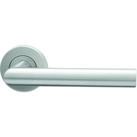Béquille double sur rosace HUDSON 693 inox - 38 à 55 mm - bec de cane