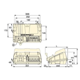 Pompe hydropneumatique série XA - simple effet - 3/3 - 2000 cm3 - 700 bar - sans manomètre - XA12