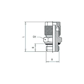 Raccord à compression droit mâle cylindrique 1021