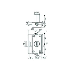 Kit serrure espagnolette de meuble zamak axe 25 mm
