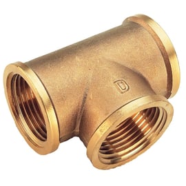 Té égal laiton femelle - 1/4"