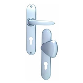 Ensemble palière sur grande plaque JAZZ chromé velours clé I