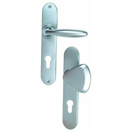 Ensemble palière sur grande plaque OPERA chromé velours clé I