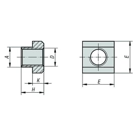 Tasseau pour rainure en Té 07060
