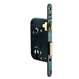 Serrure à larder 1 point MULTIBAT à rouleau clé I axe 50 mm noire