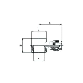 Corps simple pour banjo 1500 - 1/4 - Tube : 6/4