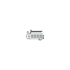 Grille d'aération d'ameublement 381 en applique aluminium argent