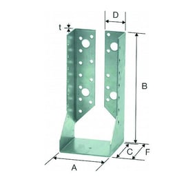 Sabot de charpente à ailes intérieures  SAI