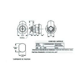 Serrure à came batteuse 1160 varié