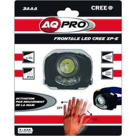 Lampe frontale LED à piles à détecteur de mouvements - 200 lm