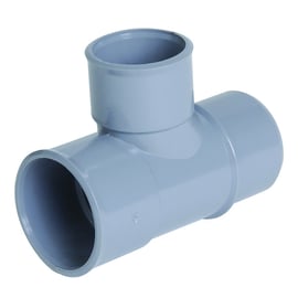 Té pied de biche simple 87°30 PVC mâle-femelle