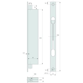Serrure 2 points à condamnation haut et bas par levier 1224