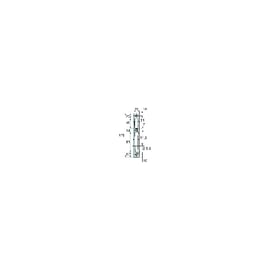 Gâche centrale plate pour serrure de menuiserie métallique 2839.10