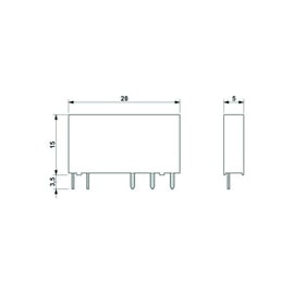 Relais de puissance série REL-MR - 1 broche - 24 VDC - 6A - REL-MR- 24DC/21