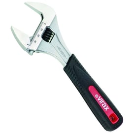 Clé à molette grande ouverture chromé avec manche gainé 6" - 34 mm
