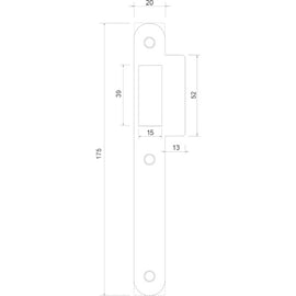 Gâche pour serrure à larder 1 point 719 bec-de-cane