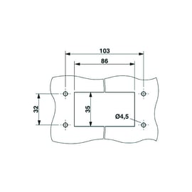 Embase série HC-EVO-B - avec étrier longitudinal - PA - B16 - HC-EVO-B16-BWSC-PLRBK
