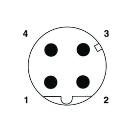 Câble de réseau Ethernet série NBC-M12 - droit - M12 - 4 pôles - 5 m - NBC-M12MSD/ 5,0-93E/R4AC