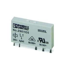 Relais de puissance série REL-MR - 1 broche - 24 VDC - 6A - REL-MR- 24DC/21