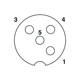 Répartiteur en Y série SAC-3P - 5 pôles - M12 - SAC-3P-M12Y/2XM12FS PE