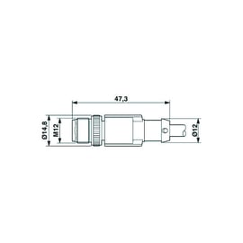 Câble de réseau Ethernet série NBC-M12 - droit - M12 - 4 pôles - 5 m - NBC-M12MSD/ 5,0-93E/R4AC
