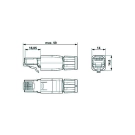Connecteur RJ45 VS-08-RJ45 - 1 Gbit/s