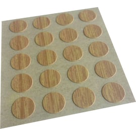 Cache vis adhésif diamètre 12 mm sachet de 100 pièces chêne clair