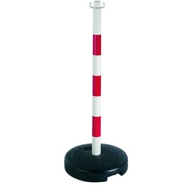 Poteau de signalisation à lester 2001700 - 90 cm - blanc rouge