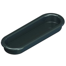 Poignée cuvette de meuble 75 x 23 mm plastique blanc