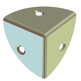 Coin de valise acier nickelé