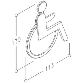 Idéogramme handicapé PCT4 nylon