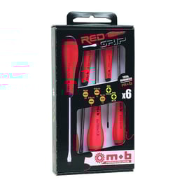 Jeu de 6 tournevis redgrip Plat et Phillips®