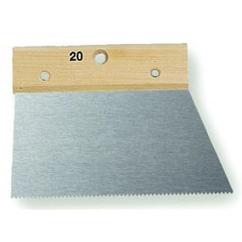 Spatule à colle avec dents pointues et manche en bois - 2,5 x 4 mm