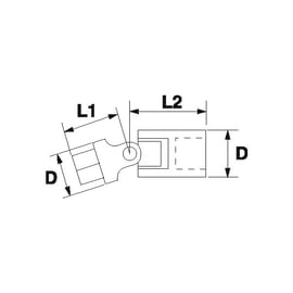 Cardan pour cliquet S-240 - 74 mm