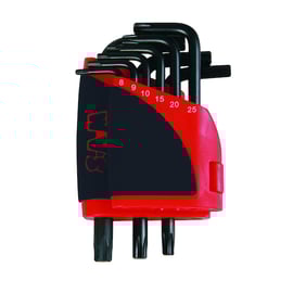 Râtelier de 9 clés mâles courtes Torx® 66-R9A T8 à T40